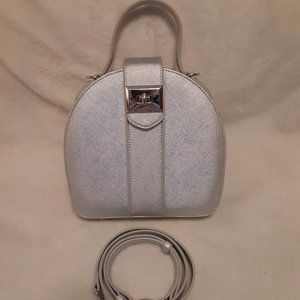 Snob Essentials Silver Round Treasure Crossbody